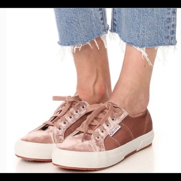 Superga women’s sneaker, pink crushed velvet, size 8.5. Price is firm. - Picture 2 of 7